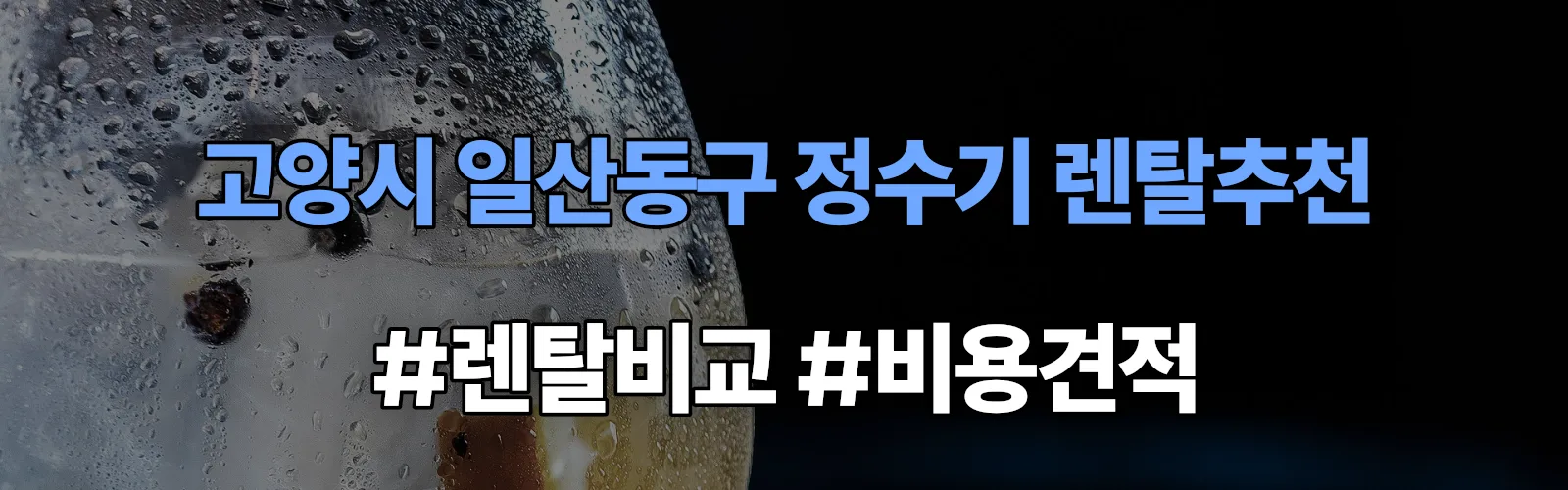 고양시 일산동구 정수기 렌탈 추천 비교 견적 안내