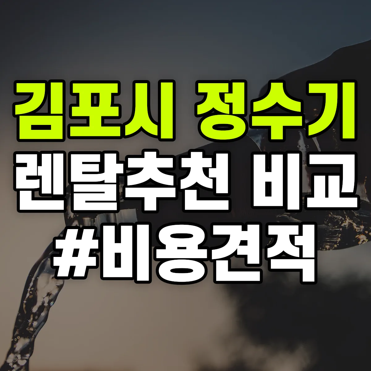 김포시 정수기 렌탈 추천 비교 견적 안내