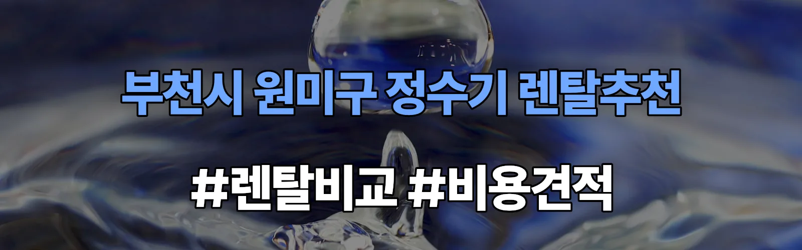 부천시 원미구 정수기 렌탈 추천 비교 견적 안내