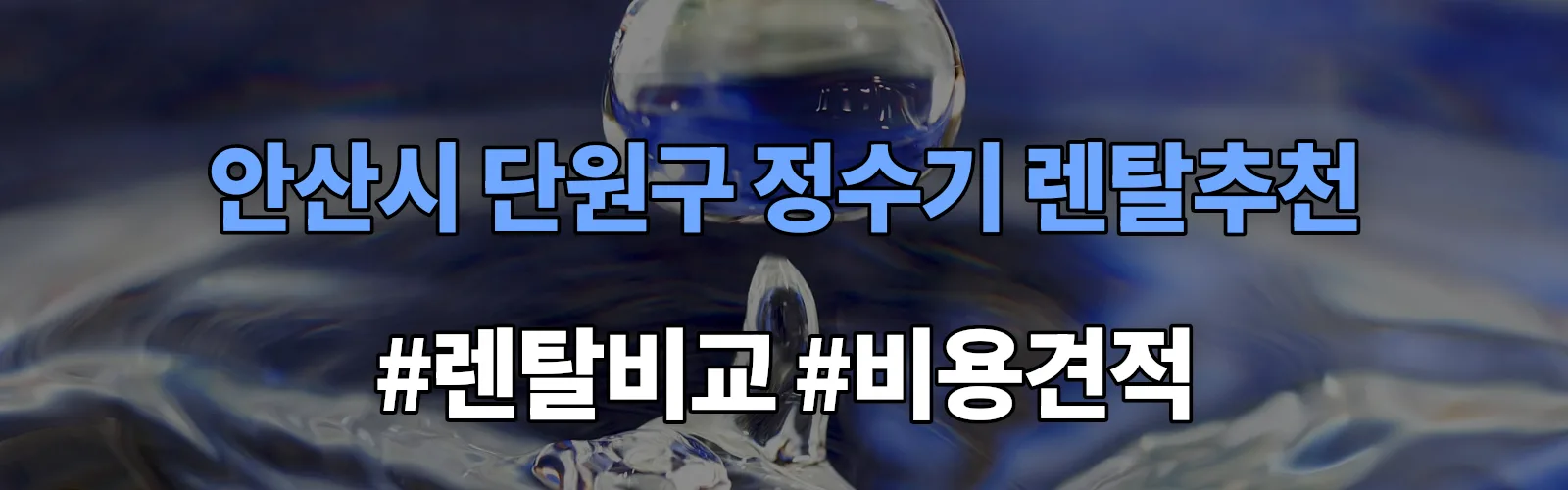안산시 단원구 정수기 렌탈 추천 비교 견적 안내
