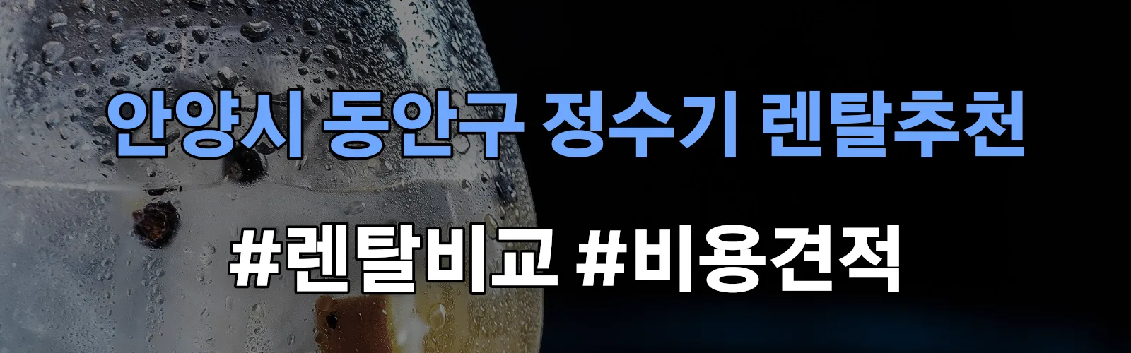 안양시 동안구 정수기 렌탈 추천 비교 견적 안내