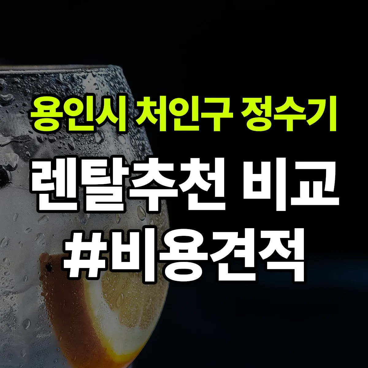 용인시 처인구 정수기 렌탈 추천 비교 견적 안내