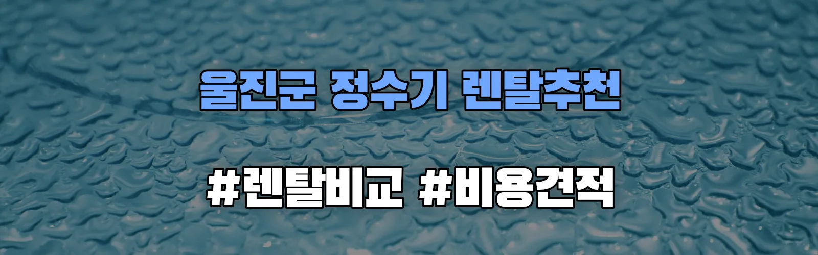 울진군 정수기 렌탈 추천 비교 견적 안내