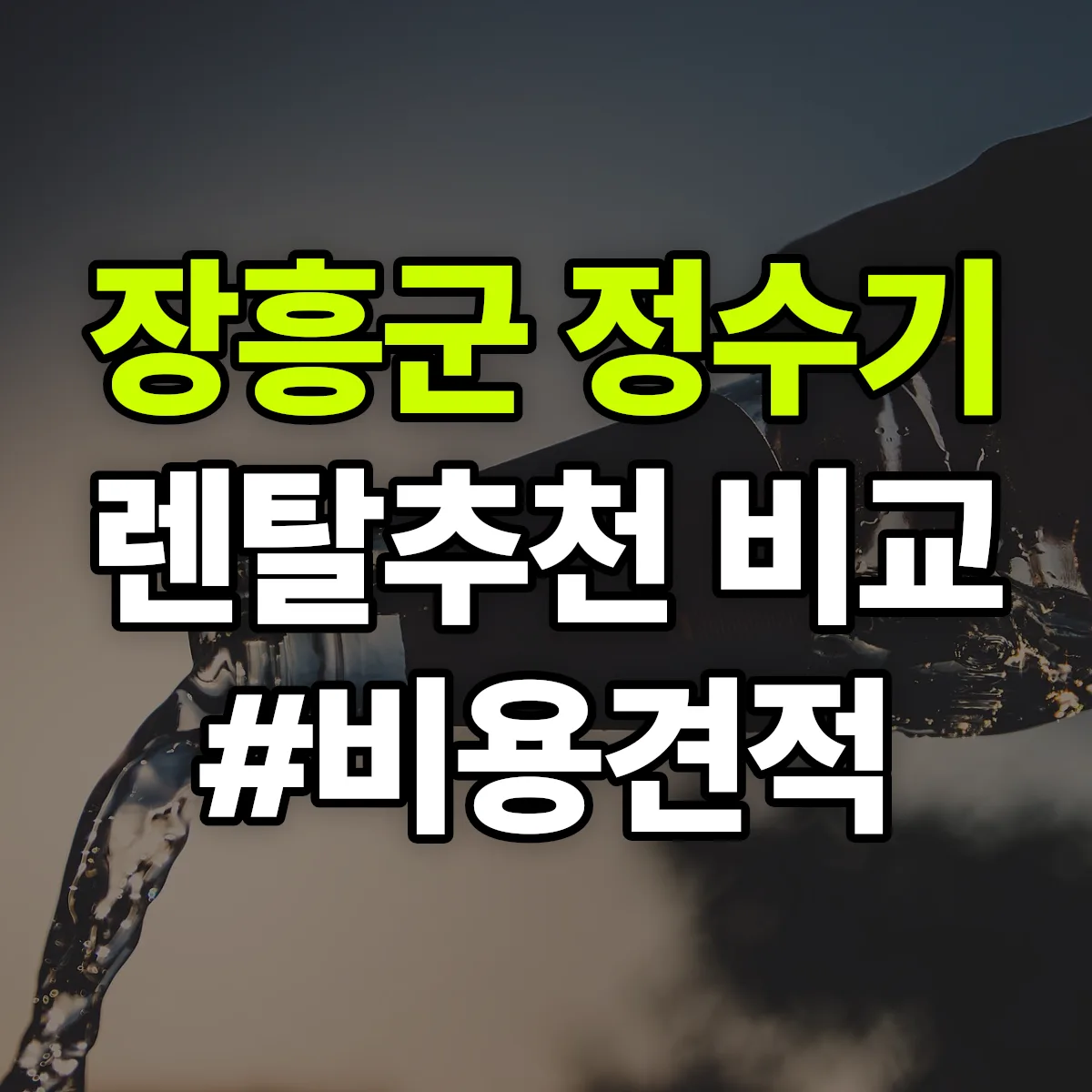장흥군 정수기 렌탈 추천 비교 견적 안내