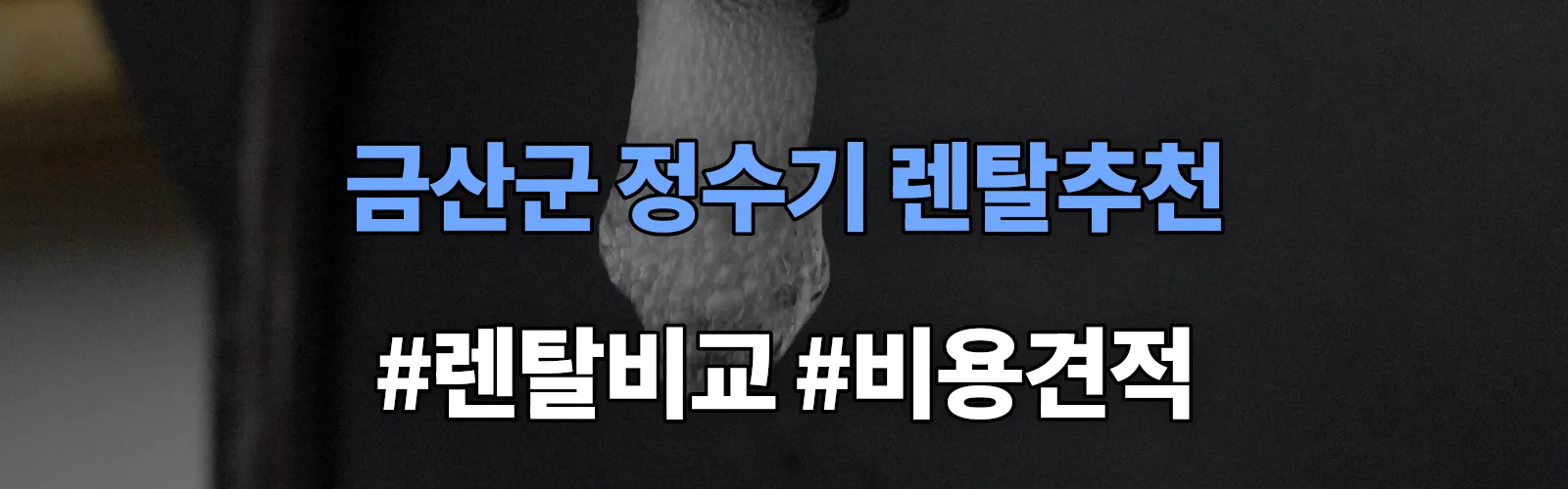 금산군 정수기 렌탈 추천 비교 견적 안내