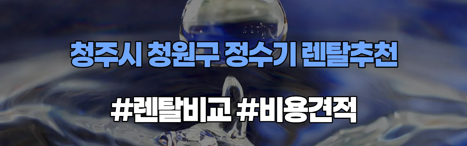 청주시 청원구 정수기 렌탈 추천 비교 견적 안내