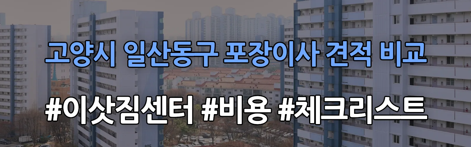 고양시 일산동구 포장이사 업체 견적