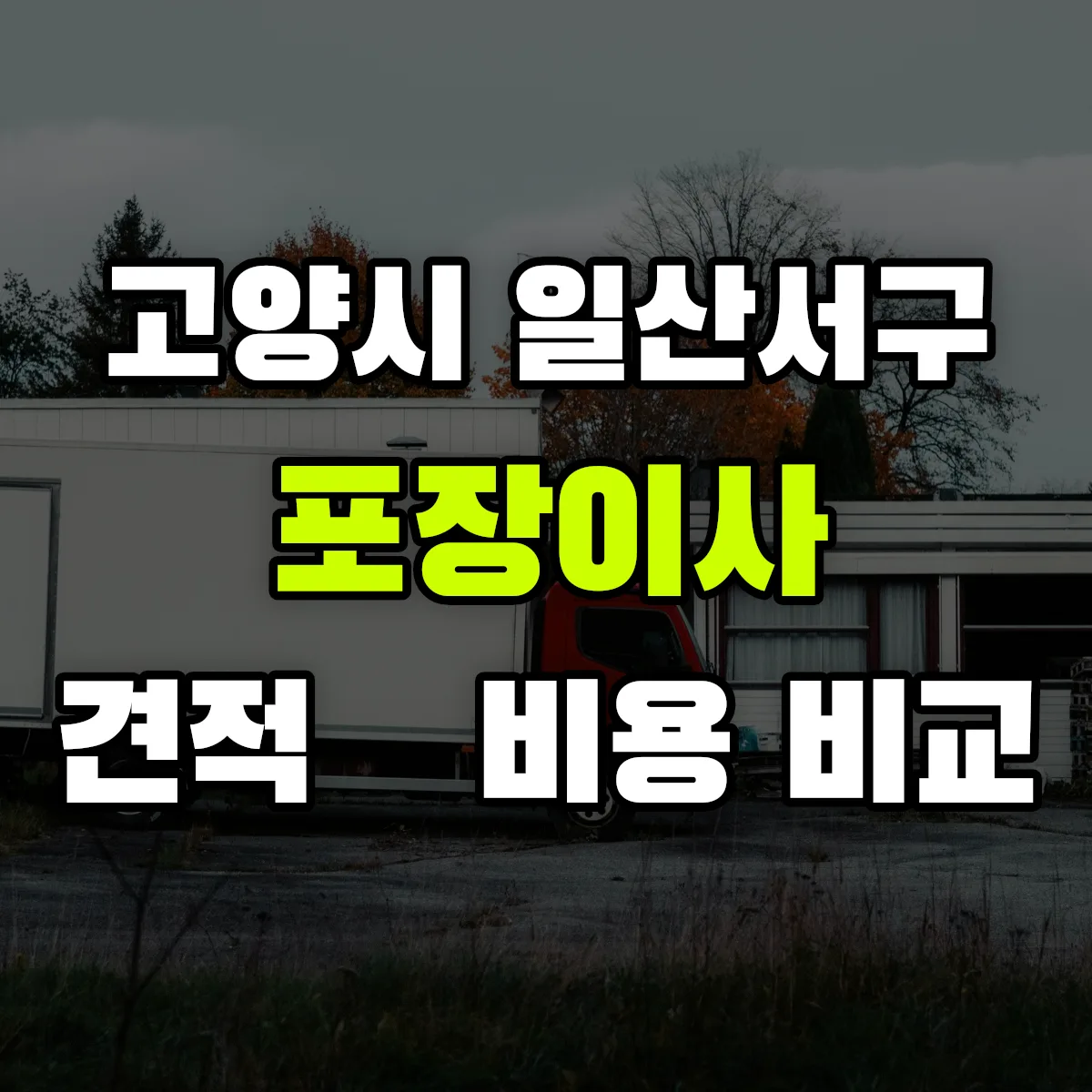 일산 포장이사 견적 비교