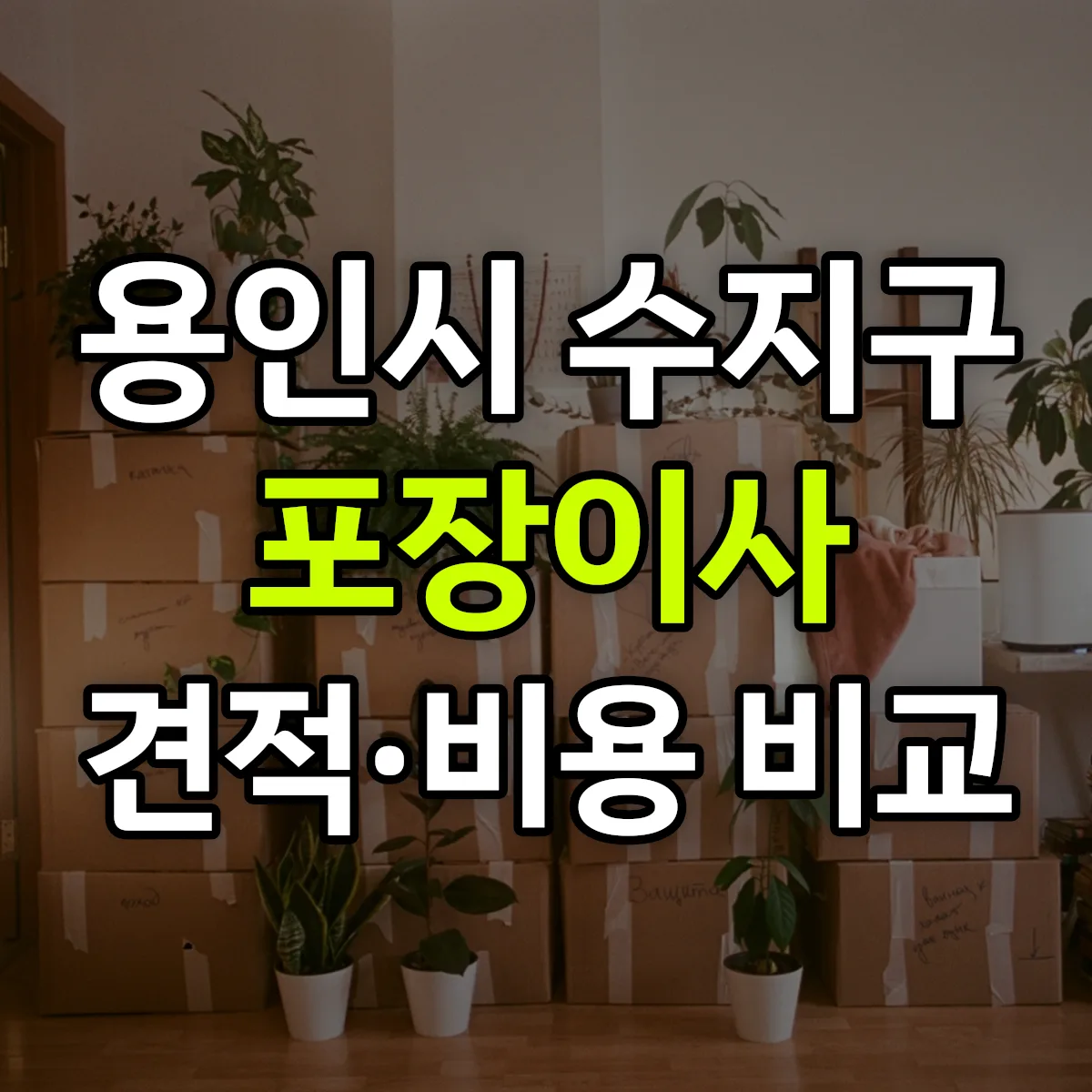 수지 포장이사 견적 비교