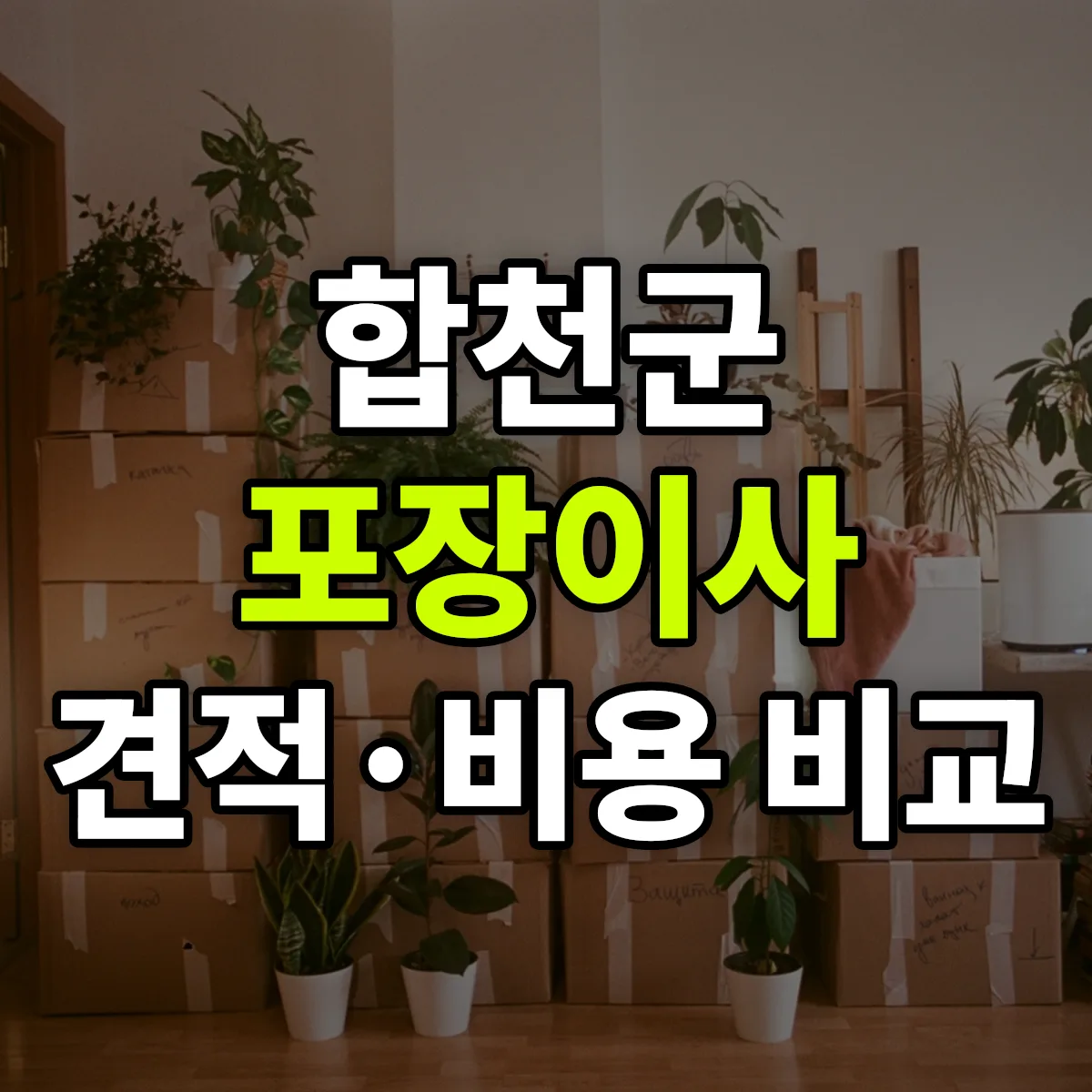 합천 포장이사 견적 비교