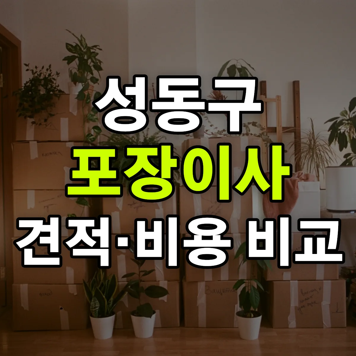 성동 포장이사 견적 비교
