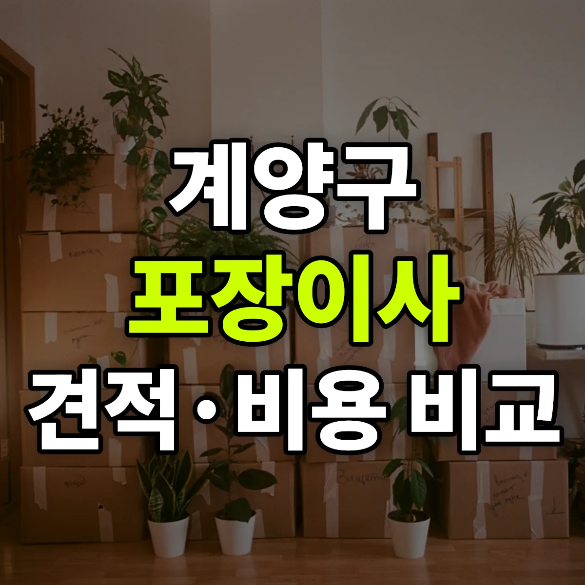 계양 포장이사 견적 비교