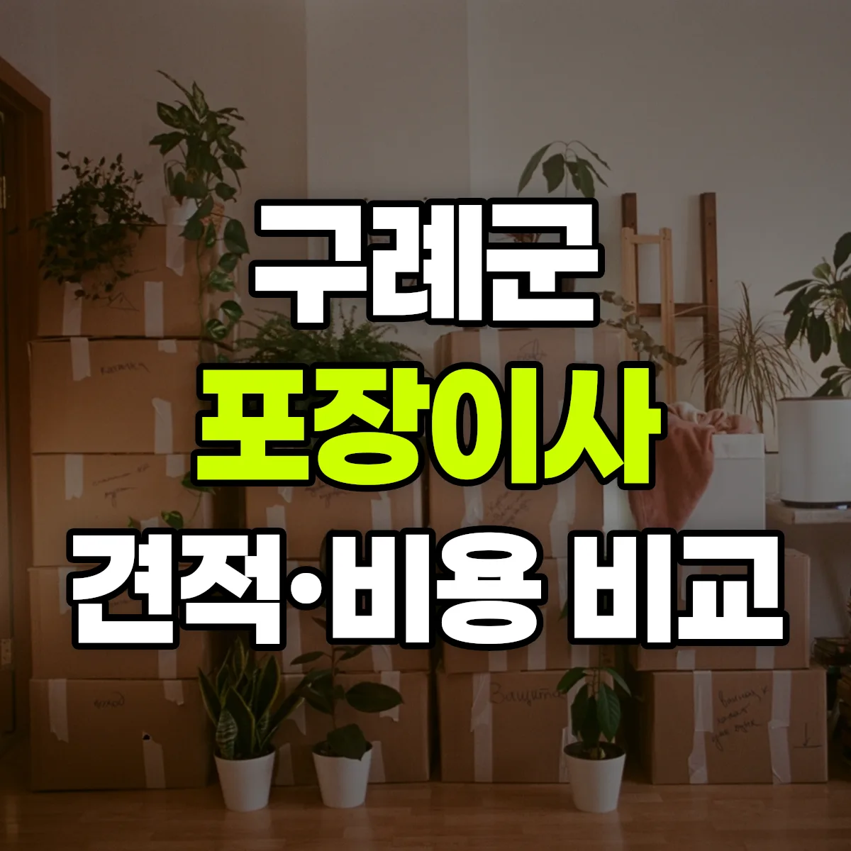 구례 포장이사 견적 비교