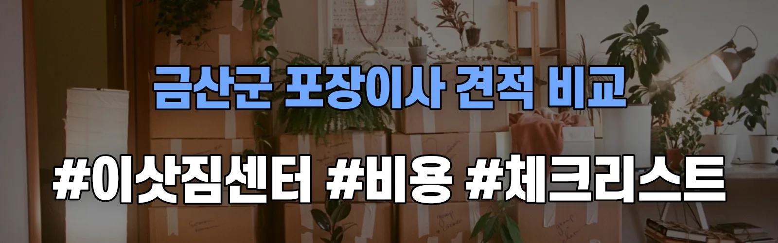 금산읍 포장이사 견적 비교