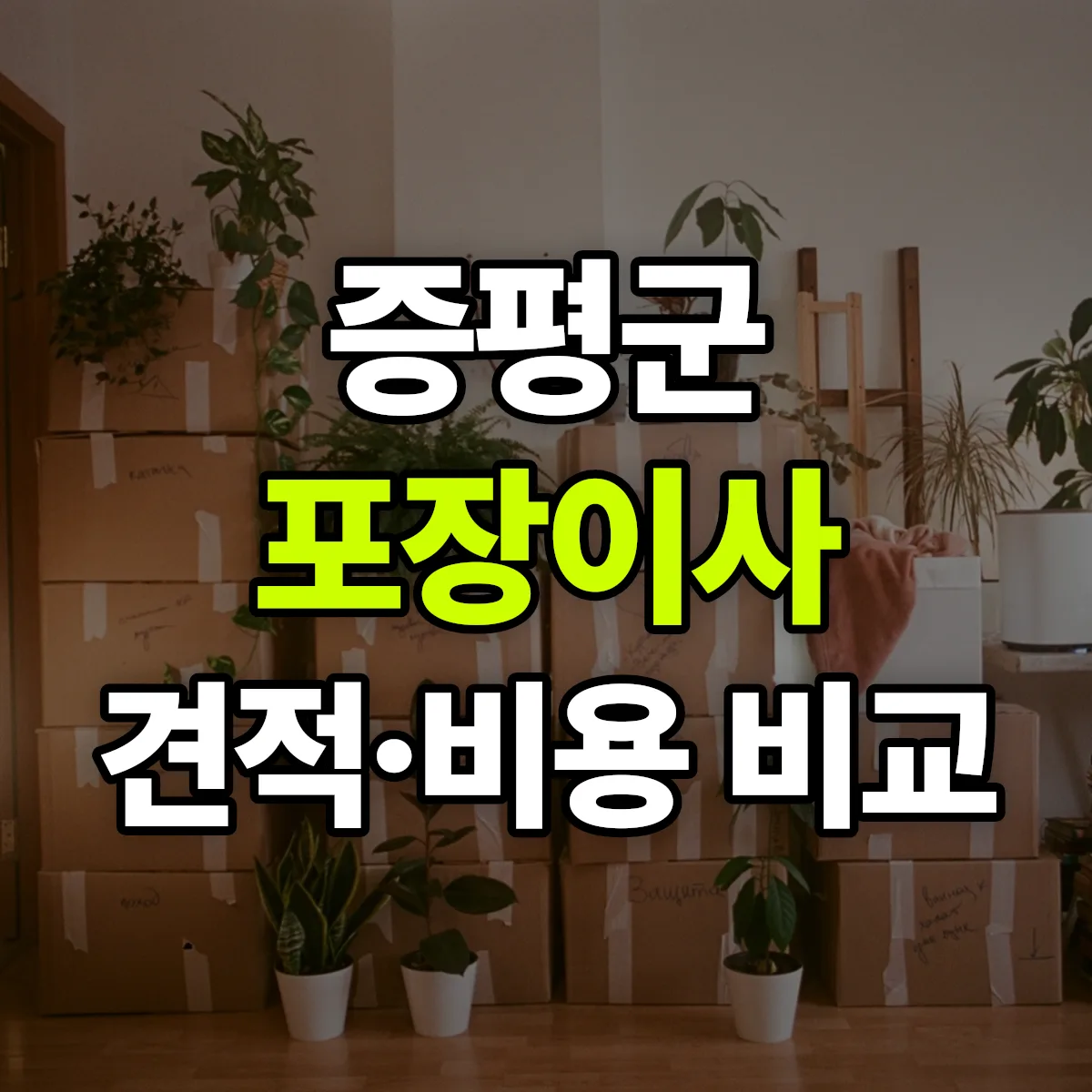 증평 포장이사 견적 비교